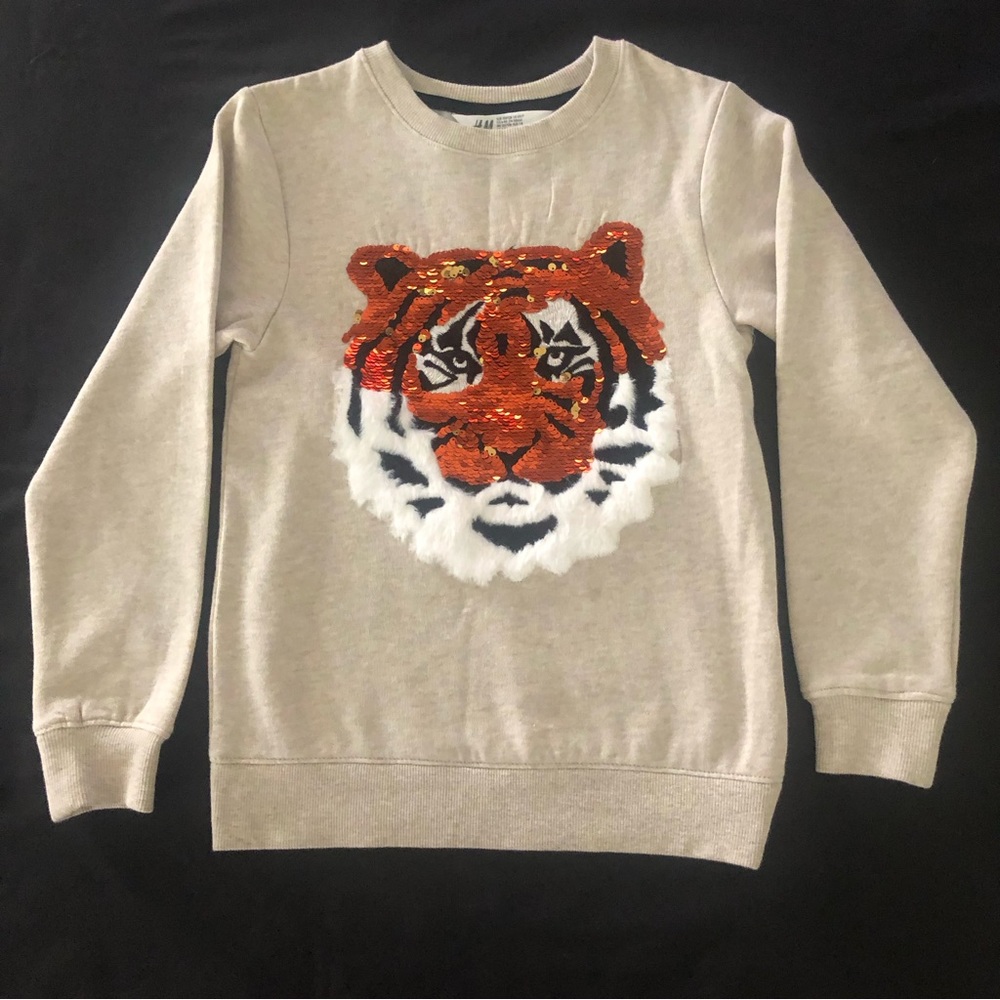 H&M kids tiger sweatshirt size 6x-7